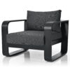 3 Piece Aluminum Frame Patio Furniture With 6.7" Thick Cushion And Coffee Table, All Weather Use Olefin Fabric Outdoor Chair - Gray / Black - Image 17