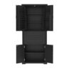 Storage Cabinet With Multi Functional Storage Space, 2 Drawers, Adjustable Shelf - Black - Image 14