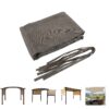 13' X 7.7' Outdoor Pergola Sun Shade Cover Cloth Patio Canopy Hdpe Permeable With Grommets - Brown - Image 2
