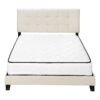 Queen Size Bed Upholstered Transitional - Beige - Image 2