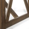 Farmhouse Style Dining Table With Wood Like Top - Antique Brown - Image 8