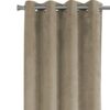 2 Pieces Set, Curtain Panel, Room Darkening, Grommet, Contemporary & Modern - Beige - Image 4