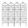 2 Pack Metal Garden Rustproof Trellis For Climbing Plants Outdoor Flower Support - Black - Image 13