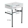 24" Ceramic Console Bathroom Sink With Overflow Basin & Legs - White - Image 3