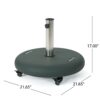 Wheelie - Round Umbrella Base With Stainless Steel Holder - Green - Image 5