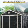 Resin Outdoor Storage Shed Kit Perfect To Store Patio Furniture - Black - Image 5