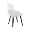 Dahlia - Contemporary Dining Chair (Set of 2) - Black / Cream - Velvet - Image 4