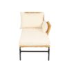 3 Pieces Outdoor Patio Wicker Furniture Sets Table And Chairs With Thick Cushion Outdoor Sofa Set Wicker And Cushion - Natural Yellow / Creme - Image 8