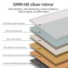 Bathroom Vanity Mirror, Wall-Mounted Mirror For Bathroom Anti-Fog, Waterproof - Clear - Image 7