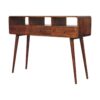 Triple Curved Console Table - Brown - Image 3