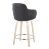 Boyne - Contemporary Fixed Height Counter Stool With Swivel With Round Footrest (Set of 2) - Natural / Black - Image 4