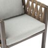 2 Pieces Outdoor Metal Patio Club Chair, Patio Furniture Arm Chair With Cushion, Modern Outdoor Furniture Deep Seating For Porch, Garden, Backyard, Balcony - Brown / Light Gray - Image 14