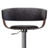 Lowell - Adjustable Swivel Bar Stool - Charcoal Gray - Image 3