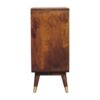 Avora - Brass Embossed 2 Door Cabinet - Brown / Golden - Image 8