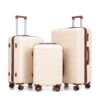 Set 3 Pieces 20" / 24" / 28" Abs Spinner Wheel Luggage, Matching Color, With Combination Lock - Beige - Image 21