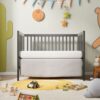 Crib 5 In 1 Convertible, Converts From Baby Crib To Toddler Bed, Fits Standard Full Size Crib Mattress - Storm Gray - Image 12
