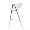 Modern Bar Stools With Low Back And Arms And Durable Metal Frame (Set of 2) - Ivory - Image 9