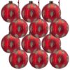Christmas Ball Ornaments, Glass Decorative Hanging Ball Christmas Tree Ornaments, For Holiday Party Decorations (Set of 12) - Red - Image 2