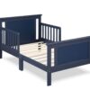 Connelly - Reversible Panel Toddler Bed - Midnight Blue / Vintage Walnut - Image 3