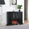 Drisana - Mirrored Fireplace - Black - Image 5