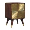 Avora - Brass Embossed 2 Drawer Nightstand - Brown / Golden - Image 2