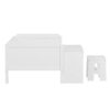 Twin Size Daybed With Storage Shelves And Lockers, Multi Functional Bed With Study Desk And Matching Stool - White - Image 7