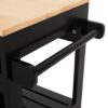 Lanier - Kitchen Cart With Wheels - Black - Image 6