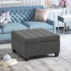 Isabella - Ottoman Contemporary Storage Solution - Dark Gray - Image 4