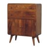 Curved Nordic Charm Cabinet - Brown - Image 3