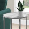 Accent Table, Side, Round - White - Image 7