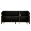 Modern TV Stand With 3 Doors And Adjustable Shelves For Living Room, Fits TVs Up To 70" - Black - Image 14