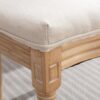 French Style Solid Wood Frame Antique Painting Linen Fabric Rattan Back Dining Chair (Set of 2) - Cream / Beige - Image 10