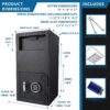 1 72 Cu Ft Keypad Depository Safe - Black - Image 8