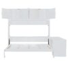 Queen Size Wall Murphy Bed With Desk And Storage Shelves And Big Cabinets - White - Image 3