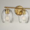 Luster - 3 Lights Vanity With Clear For Bathrooms Above Mirror Wall Lamp Satin - Clear / Gold - Image 6