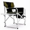 Padded Folding Outdoor Chair With Side Table And Storage Pockets, Lightweight Oversized Directors Chair For Indoor, Outdoor Camping, Picnics And Fishing - Green - Image 10