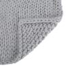 Charming Acrylic Throw Blanket With Knitted Design - Silver - Image 8