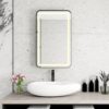 Rectangle Medicine Cabinet Mirror Bathroom Mirror With Storage Wall Mounted Medicine Mirror Cabinet With LED - Black - Image 6