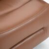 Swivel Rocker Recliner Power Glider Chair With Solid Wood Armrests, Extra Wide Reclining Sofa Chair Upholstered Faux Leather Living Room Single Sofa - Orange - Image 11