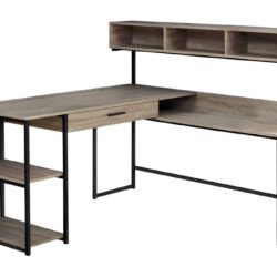 Computer Desk, Home Office, Corner, Storage Drawers, L Shape, Laptop, Contemporary & Modern - Taupe