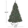 Cashmere And Snow Bristle Mixed Christmas Tree With Pine Cones - Green - Image 3