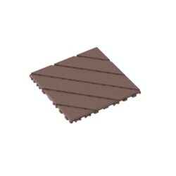 Plastic Interlocking Deck Tiles, 44 Pack, Waterproof Outdoor All Weather Use - Red Brown