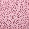 Belle - Modern Knitted Cotton Round Pouf - Pink - Image 7