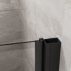 Pivot Shower Door 1 / 4" Tempered Glass Black Semi Frameless - Black - Image 6