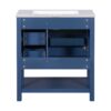 Transitional Style Bathroom Vanity Cabinet Combo With Ceramic Sink - Blue - Image 22