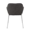 Daniella - Contemporary Dining Chair (Set of 2) - Chrome / Charcoal - Image 5