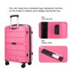 Hardshell Suitcase Spinner Wheels Pp Luggage Sets Lightweight Durable Suitcase With Tsa Lock, 3 Piece Set (20/24/28) - Rose - Image 7