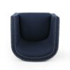 Modern Upholstered Swivel Club Chair With Nailhead Trim - Blue - Image 8