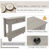 Hearth & Haven Clara - Console Table With Storage Drawers And Bottom Shelf Wash - Gray Wash - Image 3