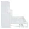 Full Size Murphy Bed With Hydraulic Lift & Desk Design - White - Image 8